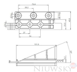 Mocowania do deski w słupku ogrodzeniowym / standard - pakowane po 50szt