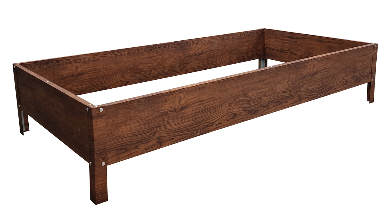 Podwyższona grządka na warzywa 150 × 75 × 40 cm – imitacja drewna grzadka_drewnopodobna-2