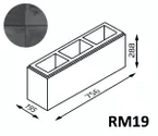 Bloczek Roma Mega RM19 75,6x19,5x28,8 kolor lidyt
