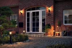 Lampa elewacyjna E27, IP44 327x210x173 kolor ciemnoszary