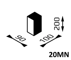 Palisada łupana Mogielica 20MN wysokość 20cm x szerokość 10cm x grubość 9cm kolor piaskowy / Joniec