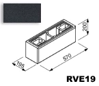 Bloczek Roma Vital ECO RVE19 57/19,5/20 kolor grafit / Joniec