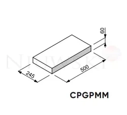 Daszek Gorc Peak CPGPMM 50x24,5x6 kolor czarny 