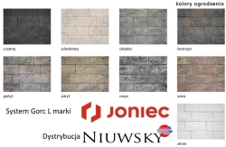 Bloczek łupany na murek Gorc L GM 38x22x16 kolor vera / Joniec