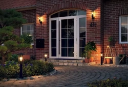 Lampa ogrodowa E27, IP44 500x173 kolor ciemnoszary