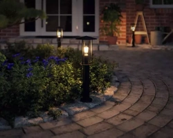 Lampa ogrodowa E27, IP44 500x173 kolor ciemnoszary