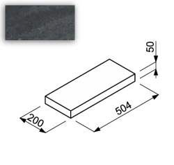 Daszek na murek CH20 50,4x20x5 nero / Joniec