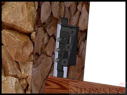 Mocowanie do deski w słupku ogrodzeniowym / standard - pakowane po 100szt