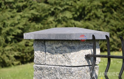 Daszek na słupek CSBNR 45x28x6 (gorc L) kolor czarny / Joniec