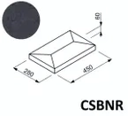 Daszek na słupek CSBNR 45x28x6 (gorc L) kolor czarny / Joniec