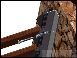 Mocowanie do deski w słupku ogrodzeniowym / standard - pakowane po 100szt