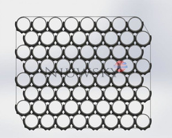 Przekładka do rur i słupków fi48,2 ilość zatok 8