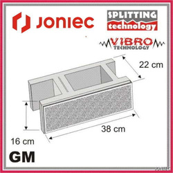 Bloczek łupany na murek Gorc L GM 38x22x16 kolor bronzyt/ Joniec