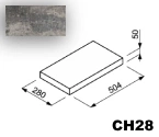 Daszek na murek CH28 50,4x28x5 marengo / Joniec