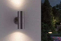 Lampa elewacyjna GU10, IP44 163x73x110 kolor srebrny