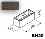 Bloczek Roma Horizon BH20 50,4/20/20 kolor magnetyt / Joniec