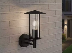 Lampa elewacyjna E27, IP44 327x210x173 kolor ciemnoszary