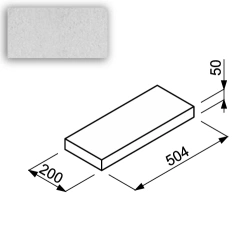 Daszek na murek CH20 50,4x20x5 biały / Joniec