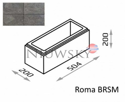 Bloczek murkowy Roma BRSM 50,4/20/20 kolor gagat / Joniec