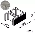 Bloczek łupany Gorc L GMD 38x38x16 kolor alaska/ Joniec