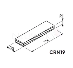 Daszek Roma Nova CRN19 75,6x19,5x7,2 kolor uran
