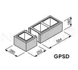 Bloczek łupany Gorc Peak GPSD 75,6x28x18 kolor czarny 