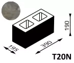 Bloczek elewacyjny Tom T20N 39x19,5x19 kolor piryt / Joniec