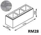 Bloczek Roma Mega RM28 75,6x28x28,8 kolor galena
