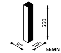 Palisada łupana Mogielica 56MN wysokość 56cm x szerokość 10cm x grubość 9cm kolor vera / Joniec
