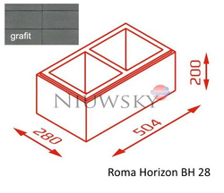 Bloczek Roma Horizon BH28 50,4/28/20 kolor grafit / Joniec
