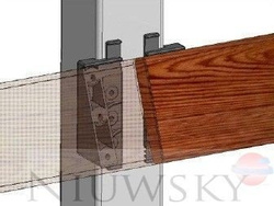 Mocowanie do deski w słupku ogrodzeniowym / standard - pakowane po 100szt