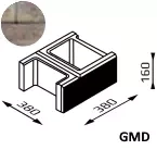 Bloczek łupany Gorc L GMD 38x38x16 kolor vera/ Joniec