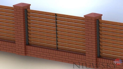 Wzmocnienie środkowe deski ogrodzeniowej / standard - pakowane po 100szt