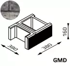 Bloczek łupany Gorc L GMD 38x38x16 kolor onyx / Joniec