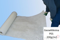 Geowłóknina Poliester PES 200g/m2 1m x50m
