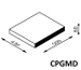 Daszek na murek CPGMD 50/43/6 kolor silver/ Joniec