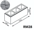 Bloczek Roma Mega RM28 75,6x28x28,8 kolor gabro