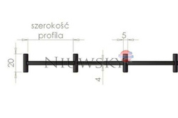 Przekładka do profili o wymiarach 60mm ilość zatok 10
