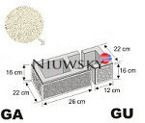Bloczek łupany Gorc L GA+GU 26+12x22x16 kolor piaskowy