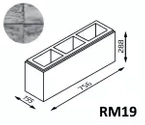 Bloczek Roma Mega RM19 75,6x19,5x28,8 kolor gabro