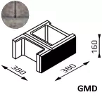 Bloczek łupany Gorc L GMD 38x38x16 kolor getyt/ Joniec