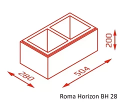 Bloczek Roma Horizon BH28 50,4/28/20 kolor amber / Joniec