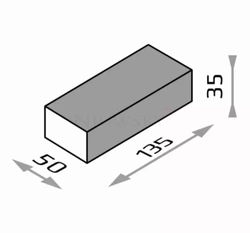 Kostka łupana 13,5x5x3,5 kolor piryt 