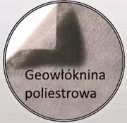 Geowłóknina poliestrowa 150 g/m2 rolki 0,5m x 50m (25m2) / BWK150