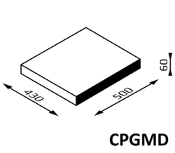 Daszek na murek CPGMD 50/43/6 kolor vera / Joniec